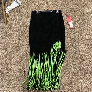 Tamara Mellon Fringe Skirt